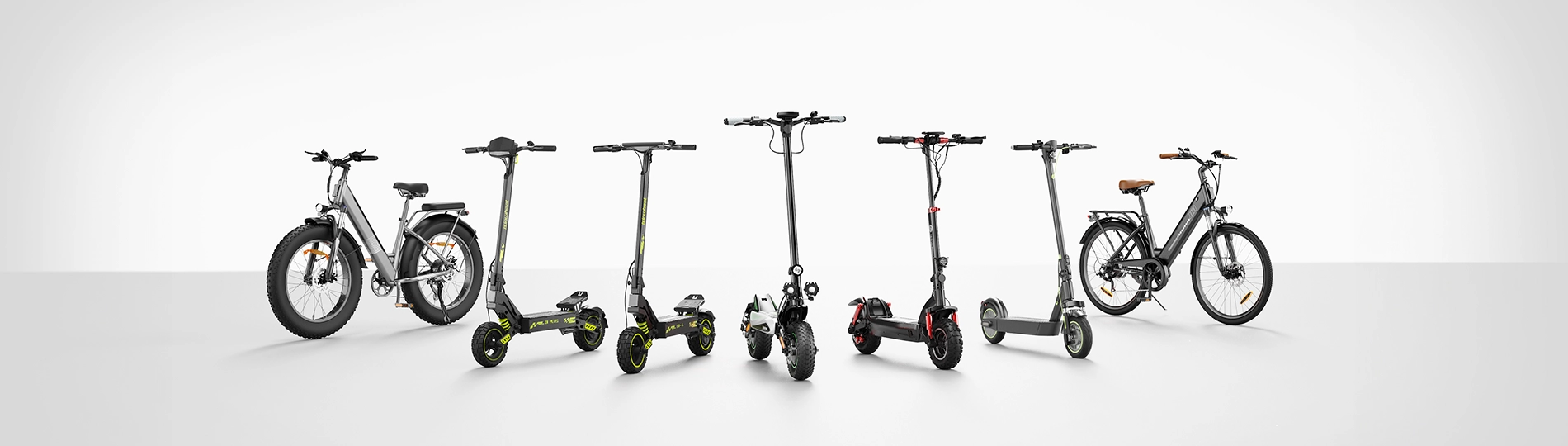 isinwheel riders moving through a modern city.